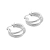 Korean Niche Design Sense Simple Geometric Multi-Layer Circle S925 Sterling Silver Earrings