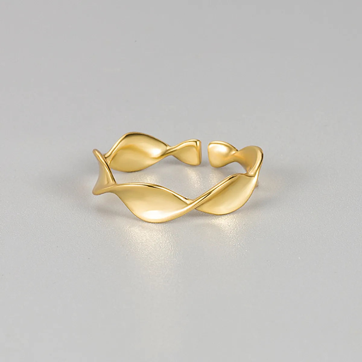 Simple Style Waves Sterling Silver Irregular Rings