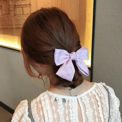 Korean Princess Bow Hairpin Retro Top Clip Back Head Clip Hairpin Wholesale