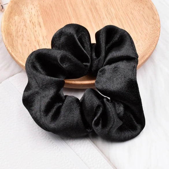 Korean Pure Color Mercerized Satin Hair Ring Handmade Cloth Ponytail Hair Rope Wholesale Gooddiy