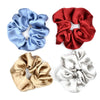 Korean Pure Color Mercerized Satin Hair Ring Handmade Cloth Ponytail Hair Rope Wholesale Gooddiy