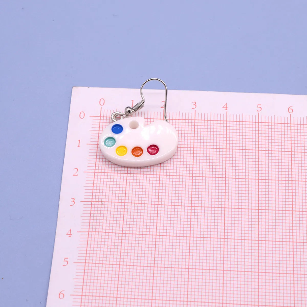 Korean Resin Simulation Palette Earrings Mini Painting Board Pendant Ear Hook