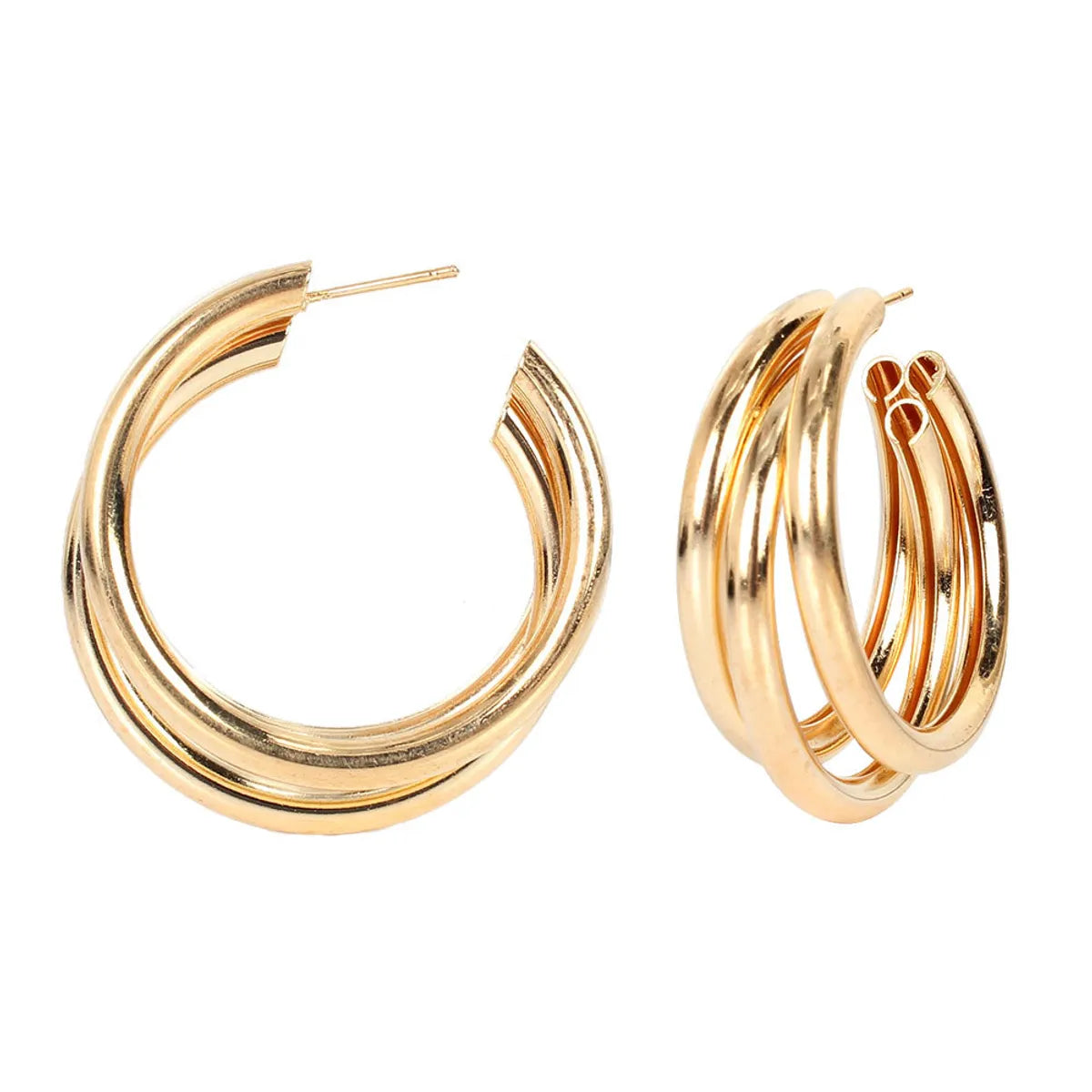 Korean Retro Alloy Plating Geometric Women's Earrings Wholesale