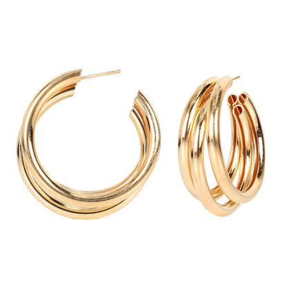 Korean Retro Alloy Plating Geometric Women's Earrings Wholesale