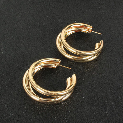 Korean Retro Alloy Plating Geometric Women's Earrings Wholesale