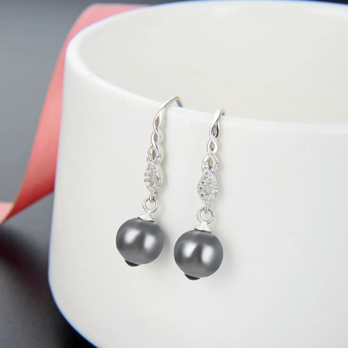 Korean S925 Silver Earrings Pearl Earrings Retro Silver Jewelry