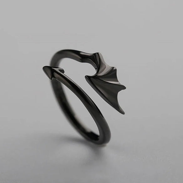 Korean Simple Demon Wings Adjustable Ring
