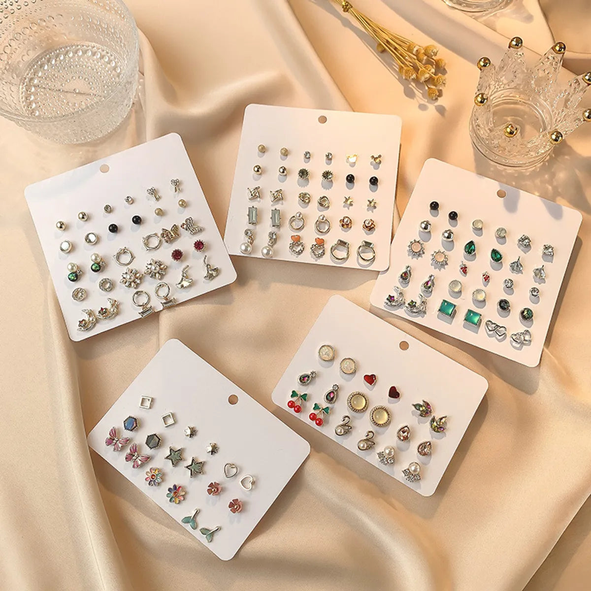 Korean Stud Earrings Set New Earrings Temperament Fashion Earrings Retro Combination Earrings  Wholesale Gooddiy