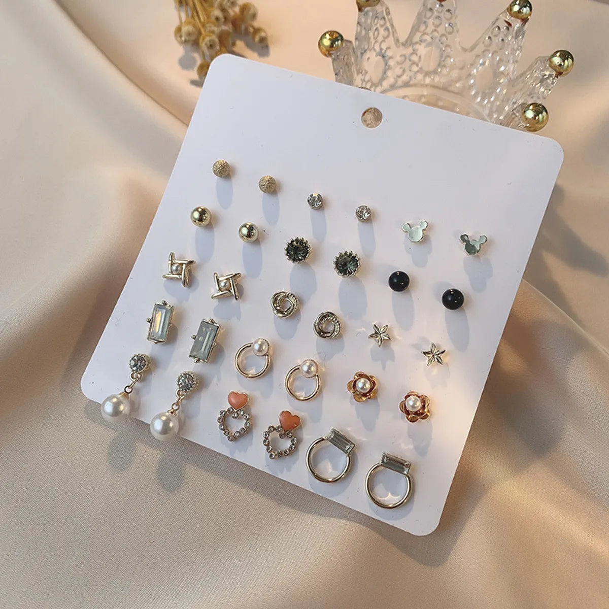 Korean Stud Earrings Set New Earrings Temperament Fashion Earrings Retro Combination Earrings  Wholesale Gooddiy