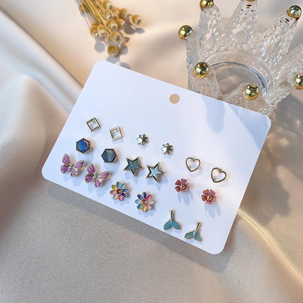 Korean Stud Earrings Set New Earrings Temperament Fashion Earrings Retro Combination Earrings  Wholesale Gooddiy