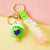 Korean Style Animal Fruit Pvc Unisex Bag Pendant Keychain