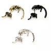 Korean Style Cute Long Tail Leopard Small Leopard Piercing Animal Earrings Creative Simple Earrings Wholesale