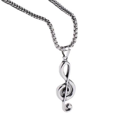 Aml Simple Japanese And Korean Style Electroplating Music Symbol Symbol Men And Women Musical Note Ornament Gift