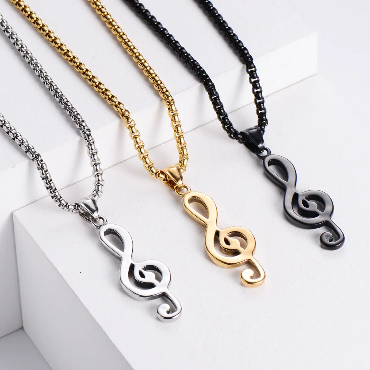 Aml Simple Japanese And Korean Style Electroplating Music Symbol Symbol Men And Women Musical Note Ornament Gift