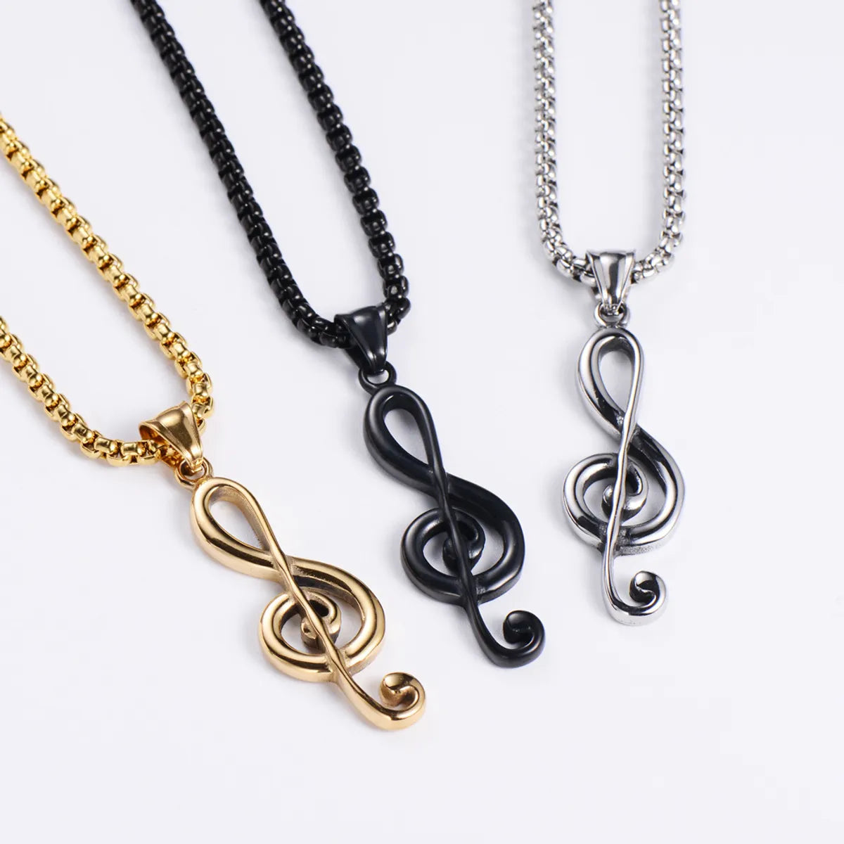 Aml Simple Japanese And Korean Style Electroplating Music Symbol Symbol Men And Women Musical Note Ornament Gift