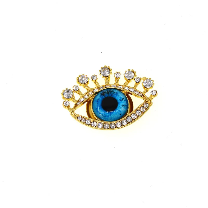 Korean Style Eye Alloy Plating Inlay Artificial Gemstones Women'S Brooches