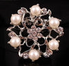 Korean Style Flower Alloy Plating Inlay Rhinestones Pearl Women'S Brooches