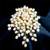 Korean Style Flower Pearl Copper Women'S Brooches