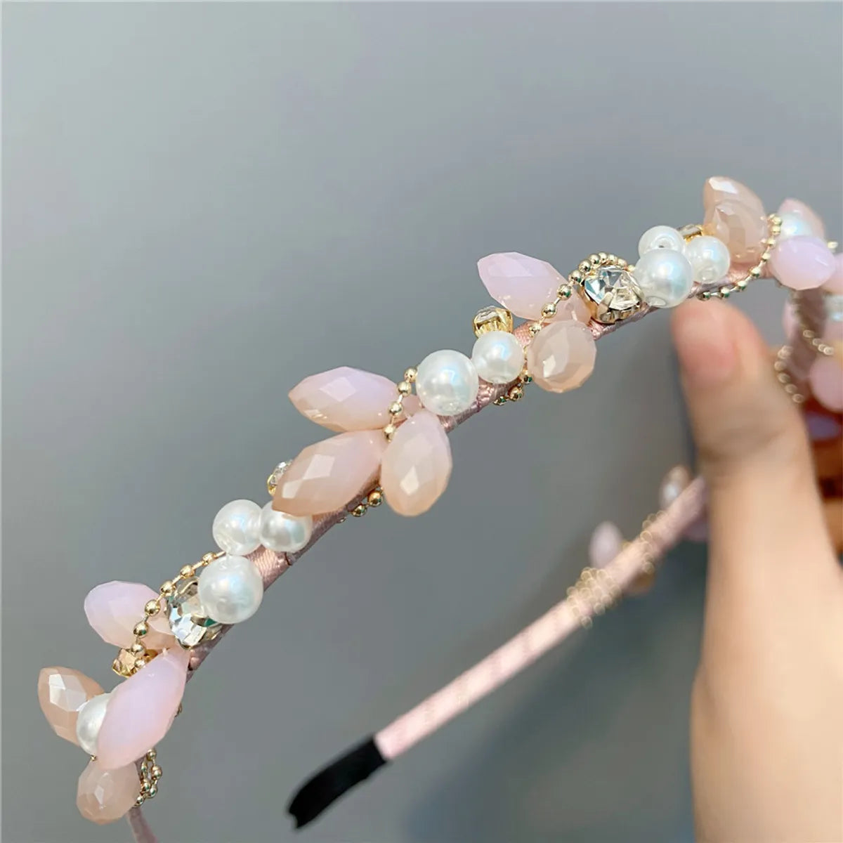 Korean Style Imitation Crystal Pearl Headband Wholesale