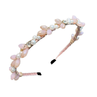 Korean Style Imitation Crystal Pearl Headband Wholesale