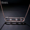 Korean Style Jewelry Wholesale Simple Fashion Microinlaid 3A Zircon Rotating Necklace Clavicle Chain Factory