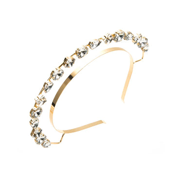 Korean Style New Multi-Layer Alloy Diamond-Laid Headband Thin Edges Niche Advanced Design Hair Accessories Fashion Trendy Headband Batch