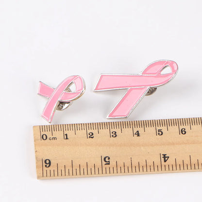 Korean Style Pink Ribbon Alloy Plating Women'S Brooches