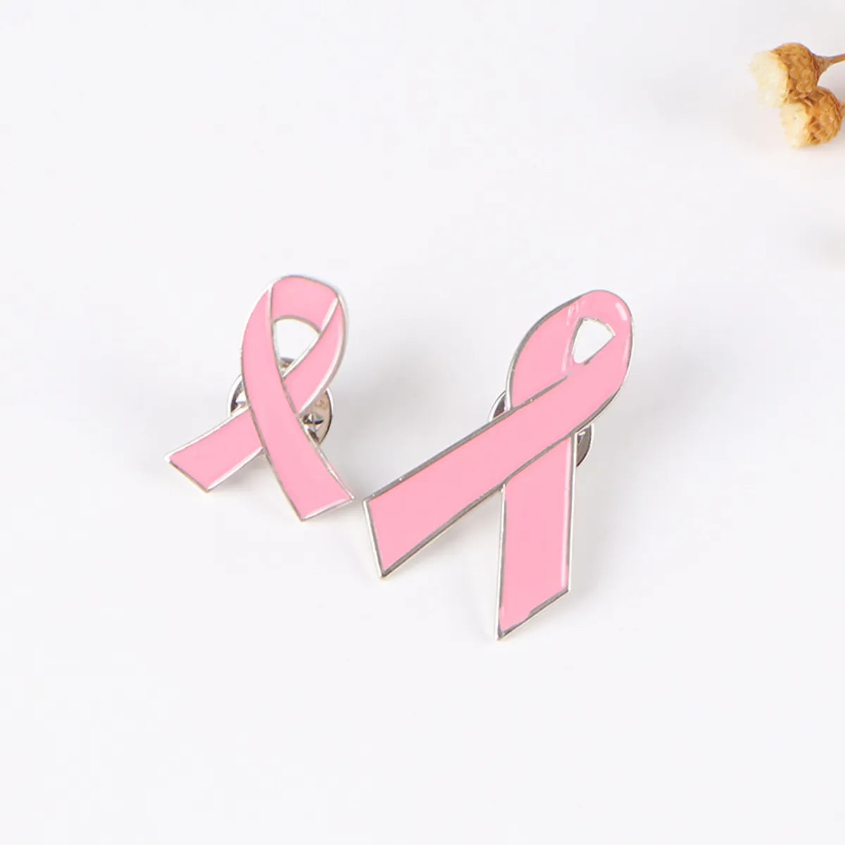 Korean Style Pink Ribbon Alloy Plating Women'S Brooches