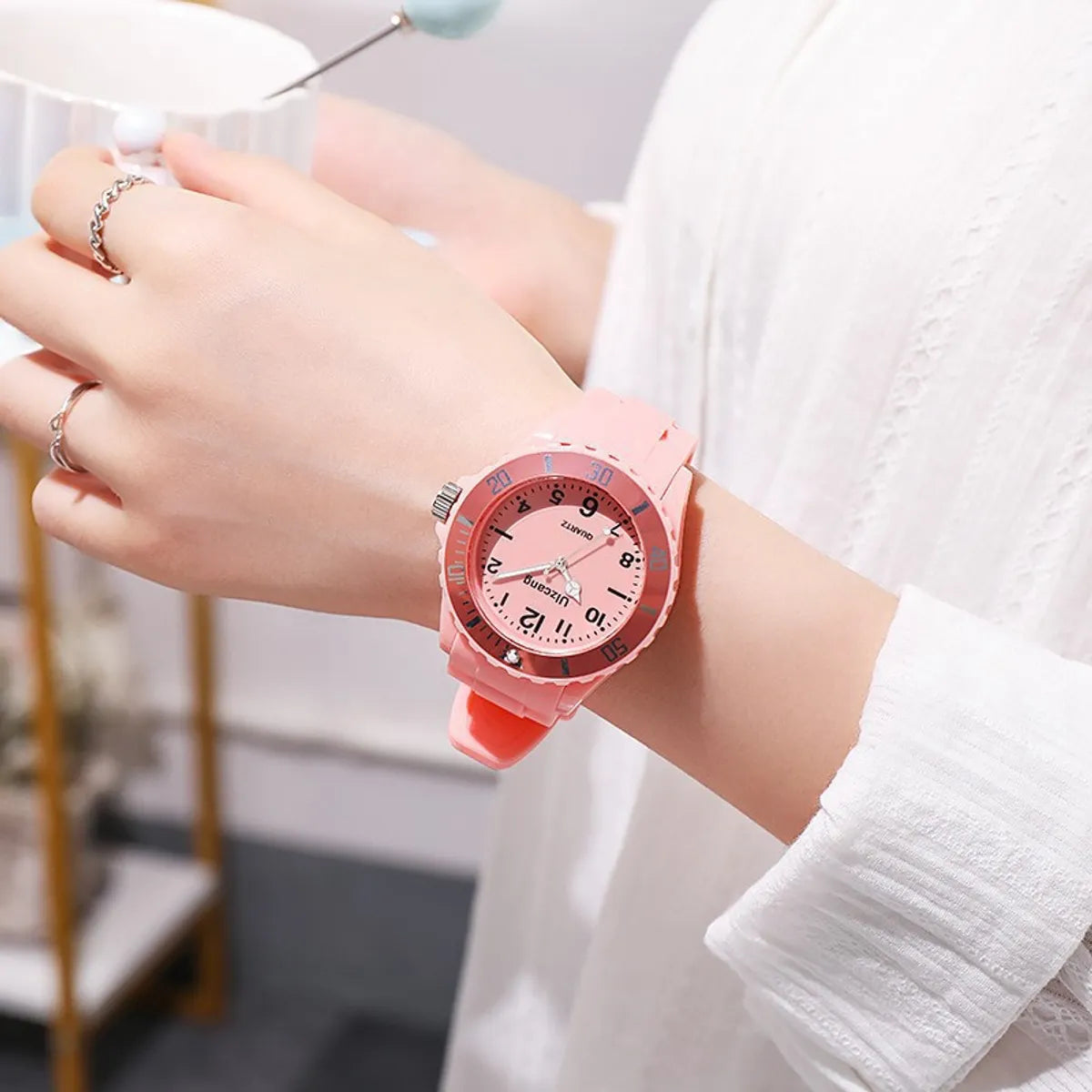 Korean Style Round Buckle Quartz Kids Watches