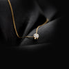 Korean Style Round Titanium Steel Plating Inlay Zircon 18k Gold Plated Necklace Pendant