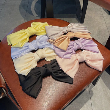 Korean Style Solid Color Bow Hairpin Wholesale