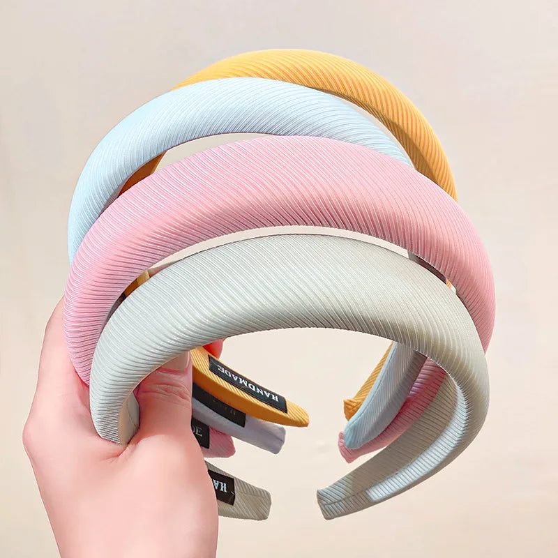 Korean Style Solid Macaroon Color Sponge Headband Wholesale