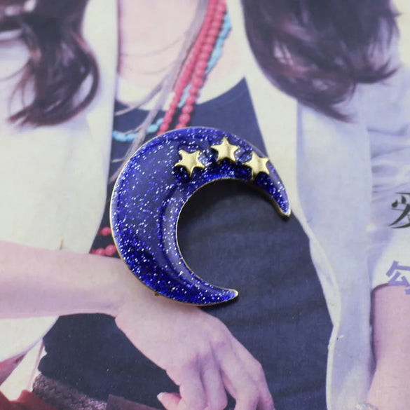 Korean Style Star Alloy Enamel Women'S Brooches