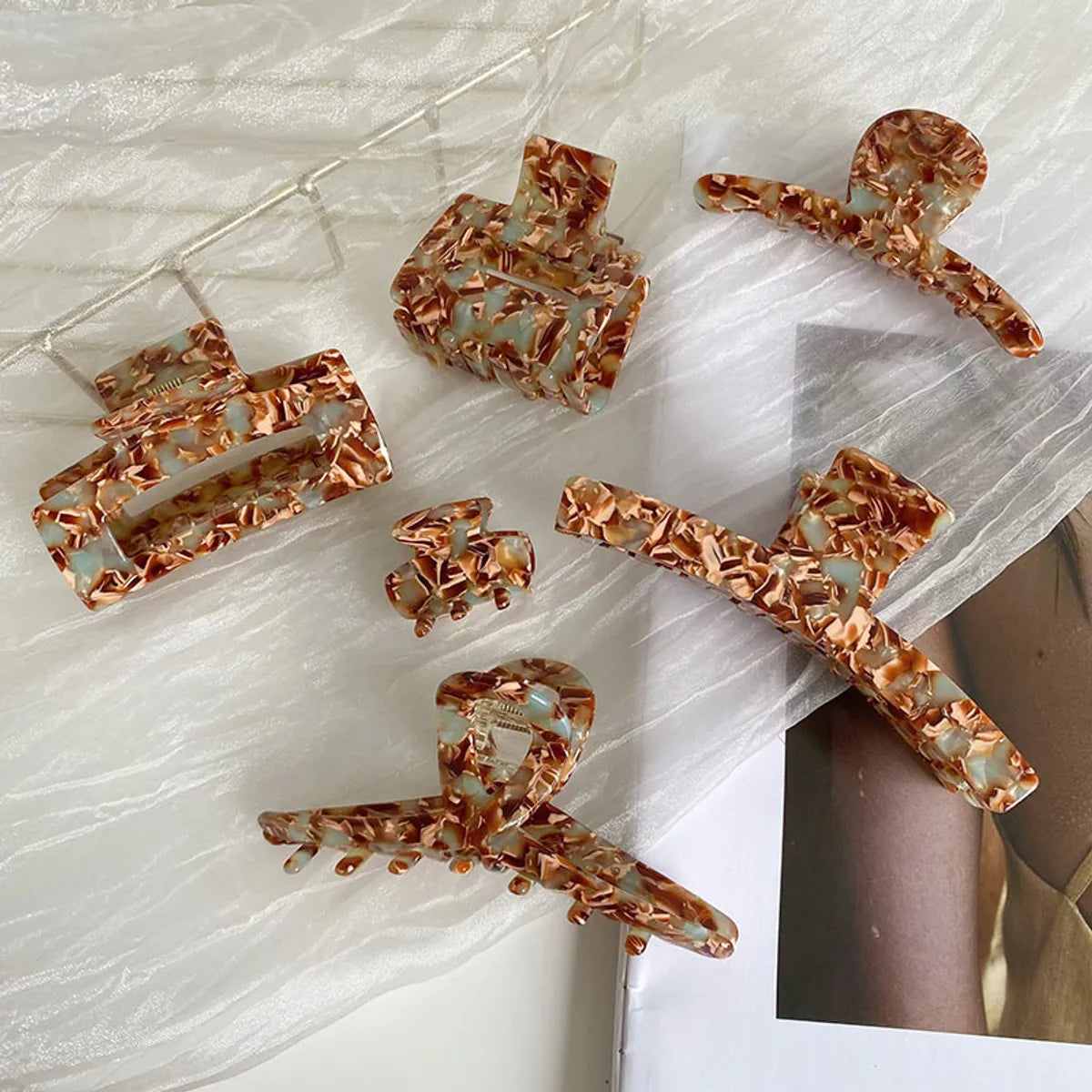 Korean Style Tortoiseshell Hollow Cross Hair Clip Wholesale Nihaojewelry