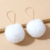 Korean Style Wild Pop Fluff Ball Earrings