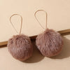 Korean Style Wild Pop Fluff Ball Earrings