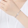 Korean Style Women's Copper Bracelet With Pearl Shell Beads And Zircon Geometric Design Fashion Simple All Match Jewelry