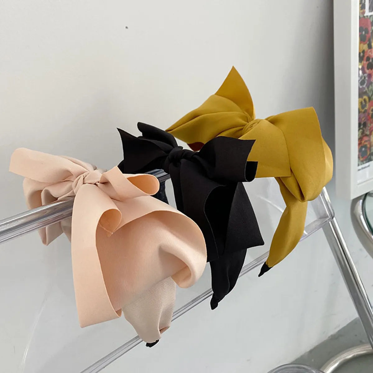 Korean Version Big Bow Fabric Broad-Sided Headband