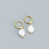 Korean Version Of Sterling Silver Earrings Minimalist Baroque Irregular Freshwater Pearl Earrings