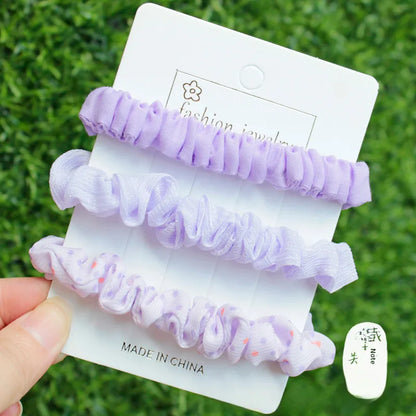 Korean Version Of Sweet High Elastic Small Intestine Hair Band Ball Hair Rope Rubber Band Girls Small Jewelry Head Rope Wholesale