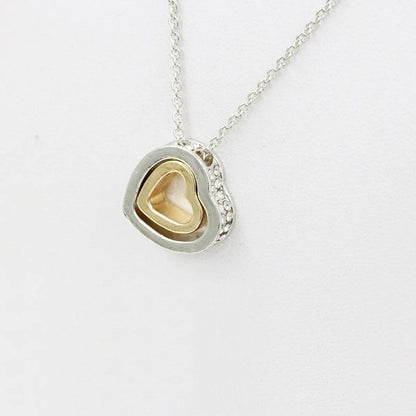 Korean Version Of The Double Heart Artificial Gem Double-layer Peach Heart Clavicle Crystal Necklace Nhdp150120