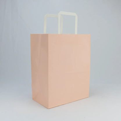 Kraft Paper Tote Bag Spot Wholesale Takeaway Milk Tea Packing Bag Clothing Gift Packaging Bag Paper Bag Can Be Printed Logo