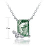 Lab-Grown Gemstone Sterling Silver White Gold Plated Elegant Simple Style Bee Pendant Necklace