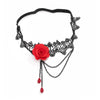 Lace Flower Thigh Chain Gothic Dark Style Fabric Material