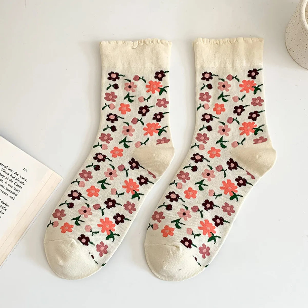 Lace Jk Socks Women'S Tube Socks Spring And Autumn Cute Retro Lolita Socks