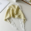 Lace Triangle Floral Fabric Hair Hoop For Girls In Seiko Style