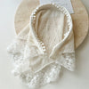 Lace Triangle Floral Fabric Hair Hoop For Girls In Seiko Style