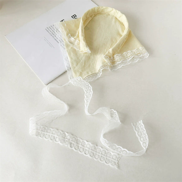 Lace Triangle Floral Fabric Hair Hoop For Girls In Seiko Style
