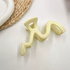 Ladies Acrylic Geometric Wave Hairpin With Baking Varnish Simple Cold Style
