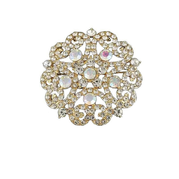 Ladies Alloy Antilight Collar Pins Geometric Style Electroplated Brooch Wholesale